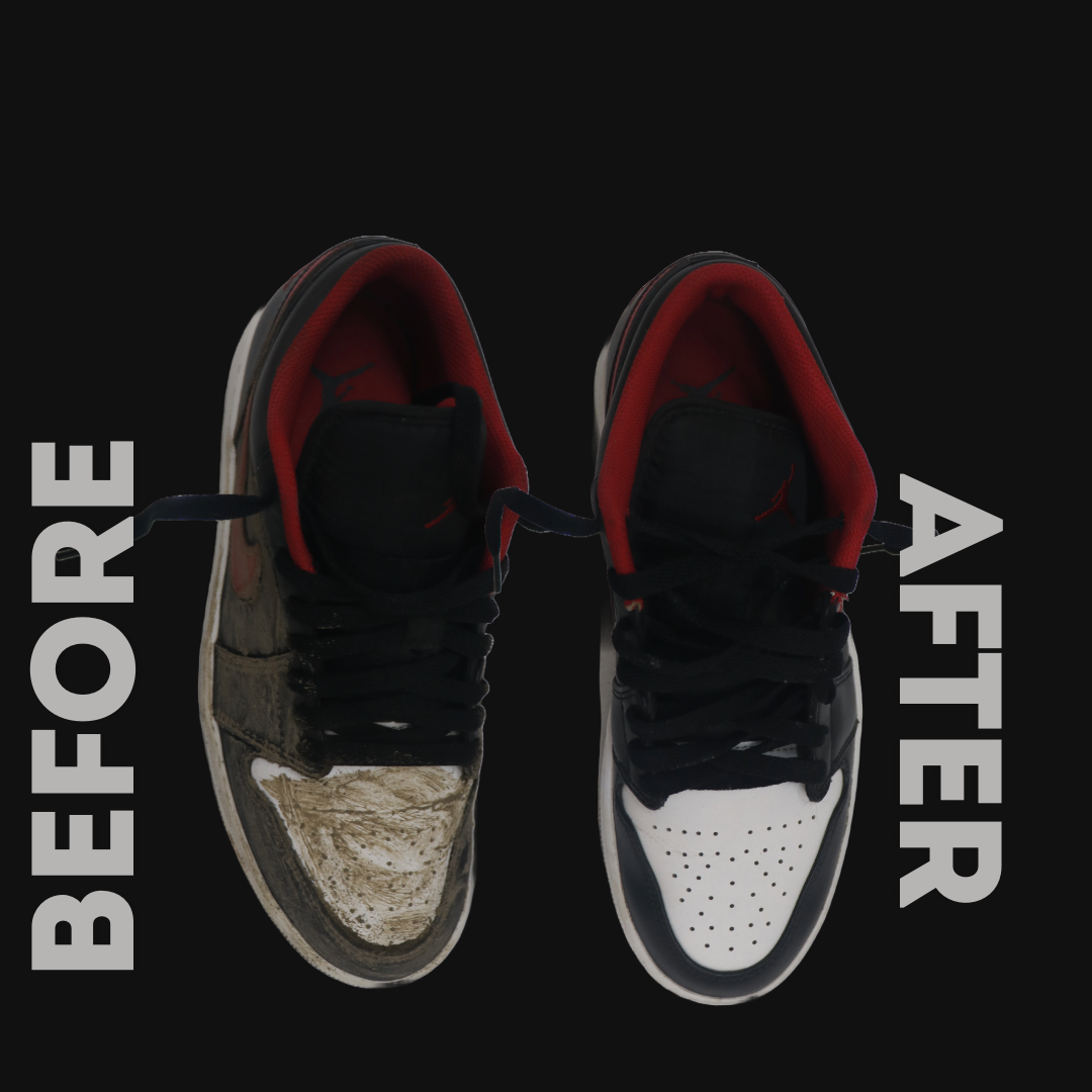 foam shoe cleaner before after