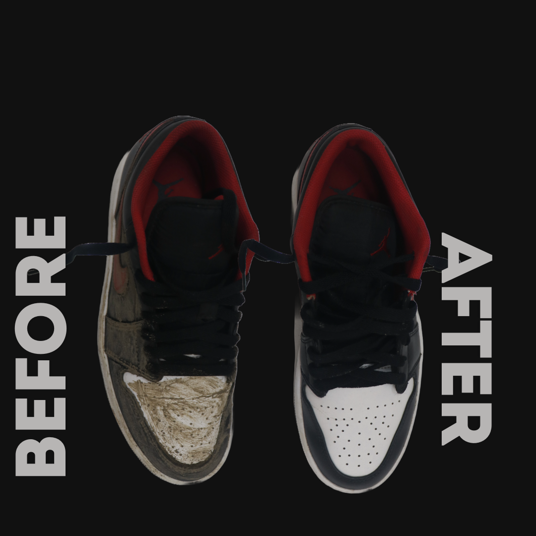 foam shoe cleaner before after 